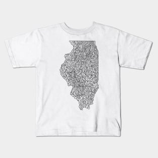 Illinois Map Design Kids T-Shirt